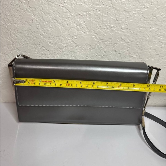 Salvatore Ferragamo Metallic Silver Leather Shoulder Bag - Picture 2 of 14